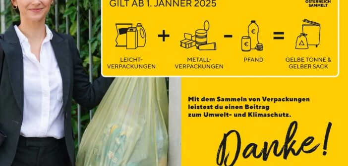 Gelbe Tonne wird zum Allekönner für Leicht- und Metallverpackungen ab 1.1.2025